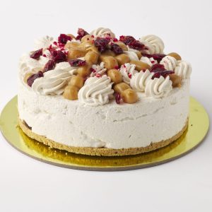 Karpalo-Kinuski tuorejuustokakku (G,veg)